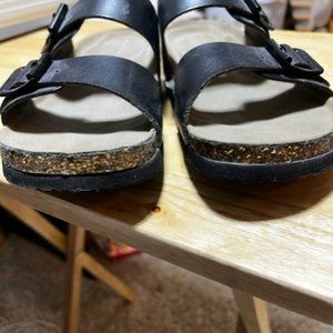 Madden Girl Leather 2 Strap Sandals